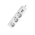 3 EU Outlets Power Socket With USB Ports